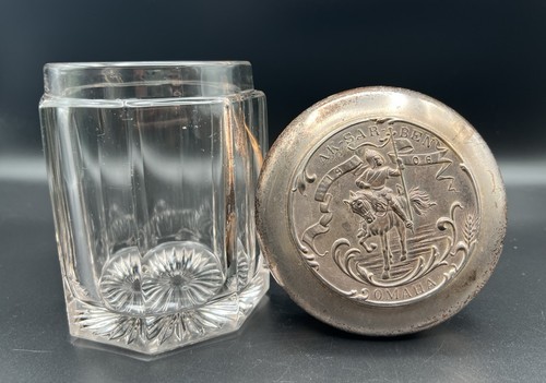 Antik 1906 Knights Of Ak-Sar-Ben Aksarben Omaha Nebraska Humidor Tabakdose