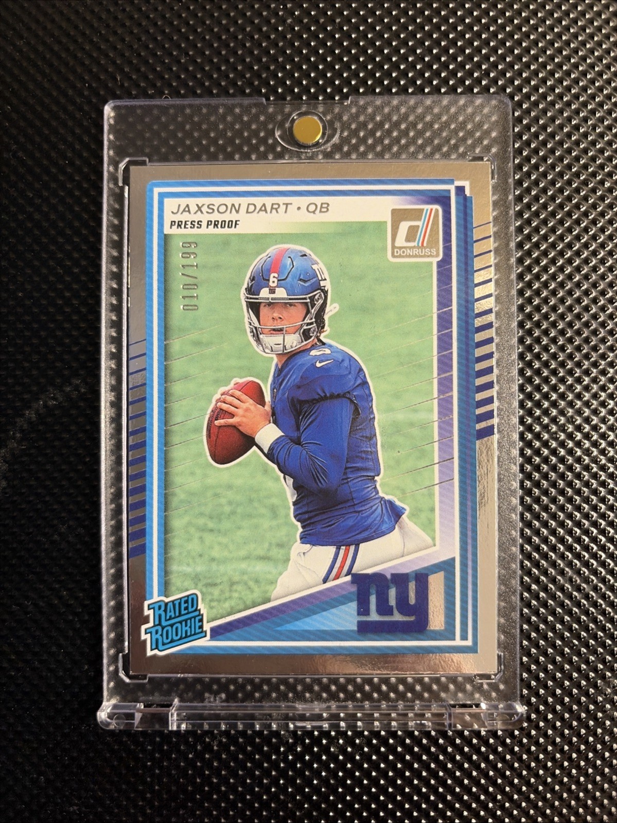 2025 Panini Donruss Jaxson Dart Press Proof Silver Rated Rookie /199 #400 GIANTS