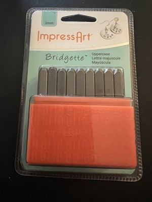 ImpressArt Bridgette Uppercase 3MM Basic Metal Stamps, 27pc