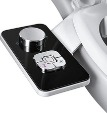 Non-motorized cold water bidet seat attachment with pressure control