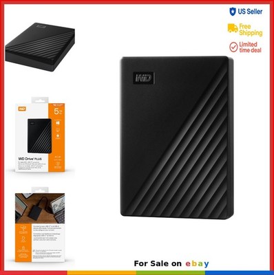 External Portable Hard Drive 5TB USB-C USB-A Backup Storage for PC Mac Console