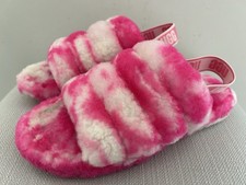 Ugg Fluff Yeah Pink Tie Dye Slide Slippers Woman  s 6 1123636