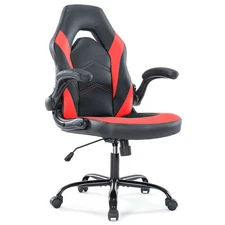 Red Ergonomic Office Computer Home Gaming Desk Chair Adjust Leather Racing Chair