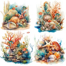 Underwater World Toilet Sticker Wall Decals Strong Back Adhesive Decoration Tool