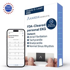 EKG Monitor KardiaMobile 6L Medical Grade FDA Cleared Heart Views
