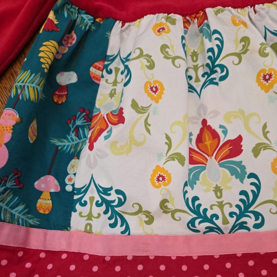 Vestido de vacaciones de terciopelo rojo Matilda Jane Happy Holly Daze para niñas talla 12-18 meses  Foto 3 de 4