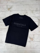 Fear Of God Essentials T-Shirt Big Logo Men Size S Black