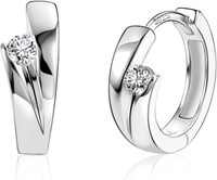 Ohrringe 14K Vergoldet Kleine Zirkonia Creolen FüR Damen Frauen