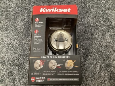 Kwikset Single Cylinder Deadbolt SmartKey, Antique Brass 99800-121