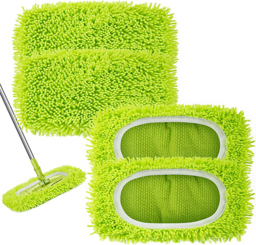 Reusable Dry Sweeping Cloths Microfiber Wet Mop Pads Compatible with Swiffer...