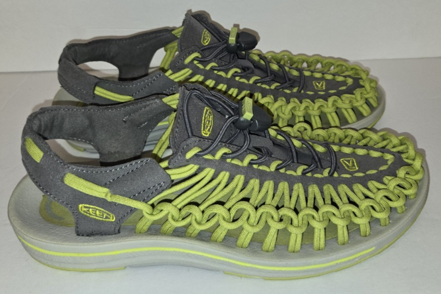 Scarpe sandali donna Keen Uneek verde grigio acqua fiume paracord misura 7 5M