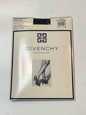 Vtg Givenchy Body Gleamers Pantyhose Size B Jet Black 15 Denier Control Top NIP