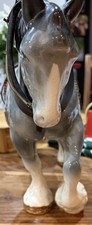 Wade Pottery Grey Shire Horse Figurine England Ceramic Equestrian Ornament