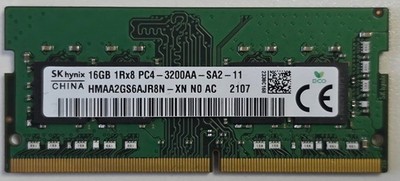SK Hynix PC4-25600 PC4 3200AA 16GB 1x16GB DDR4 1RX8 3200MHz 260pin Arbeitsspeicher Ram