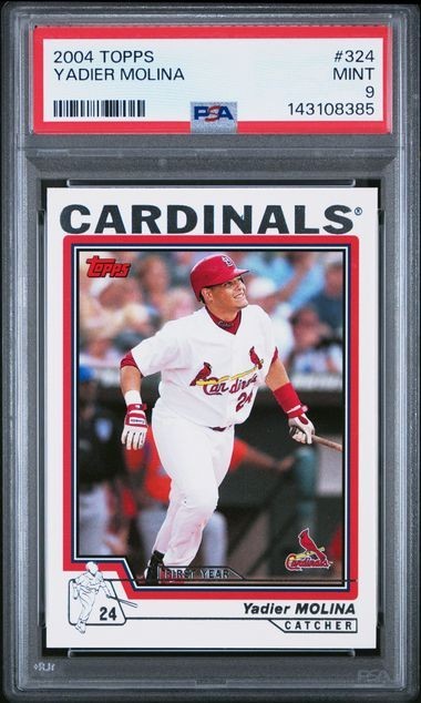 2004 Topps Yadier Molina Rookie Card RC #324 PSA-9 Future HOF Cardinals