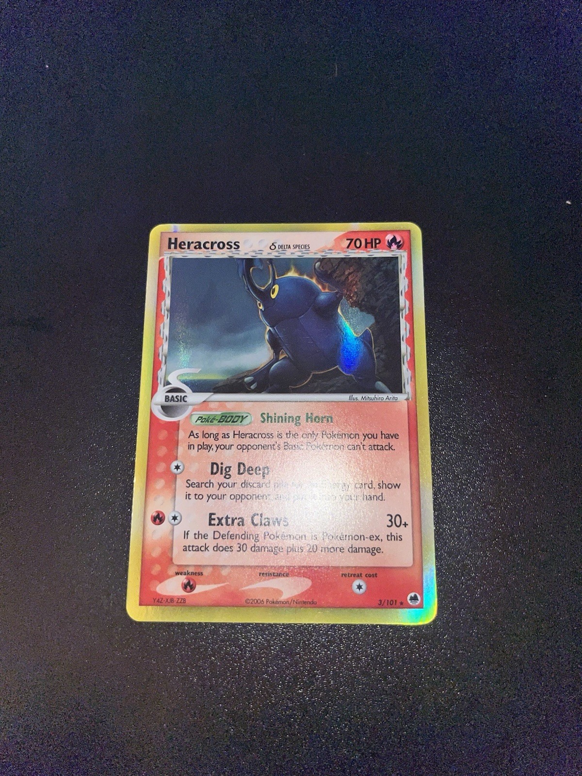 Heracross 3/101 Dragon Frontiers Holo Rare NM Pokemon TCG W/ Toploader