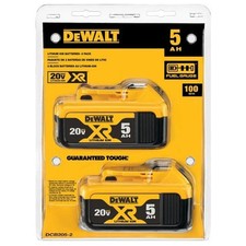 2 Pack DCB205 20V Max XR 5.0Ah Lithium-Ion Battery New US DCB205-2