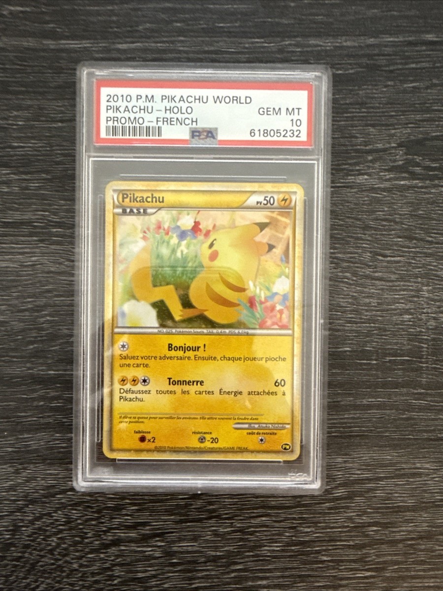PSA 10 SEQUENTIAL 2010 World Pikachu Collection Promo Pokémon