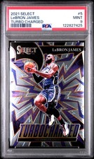 Lebron James 2021 Select Turbo Charged #5 Los Angeles Lakers PSA 9 009497