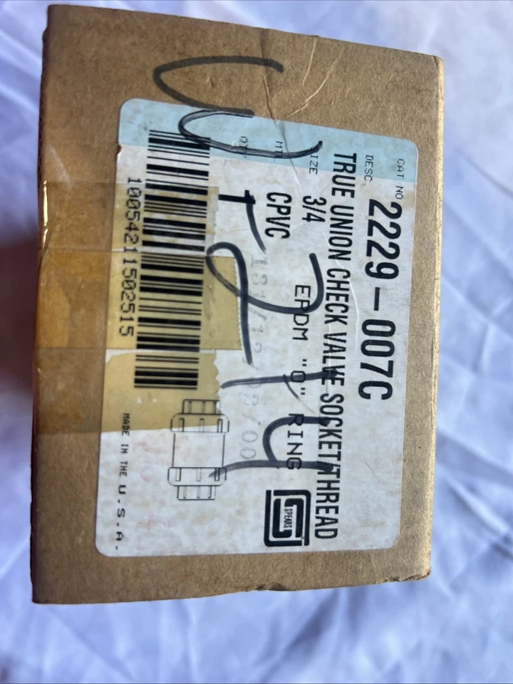 HD 235 PSI Spears 3/4” Sch 80 PVC True Union Ball Check Valve EPDM O-Rings - Image 3 of 4