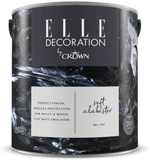 Crown Paint Elle Decoration  2.5L - Matt Emulsion  - All Colours - Flat Matt