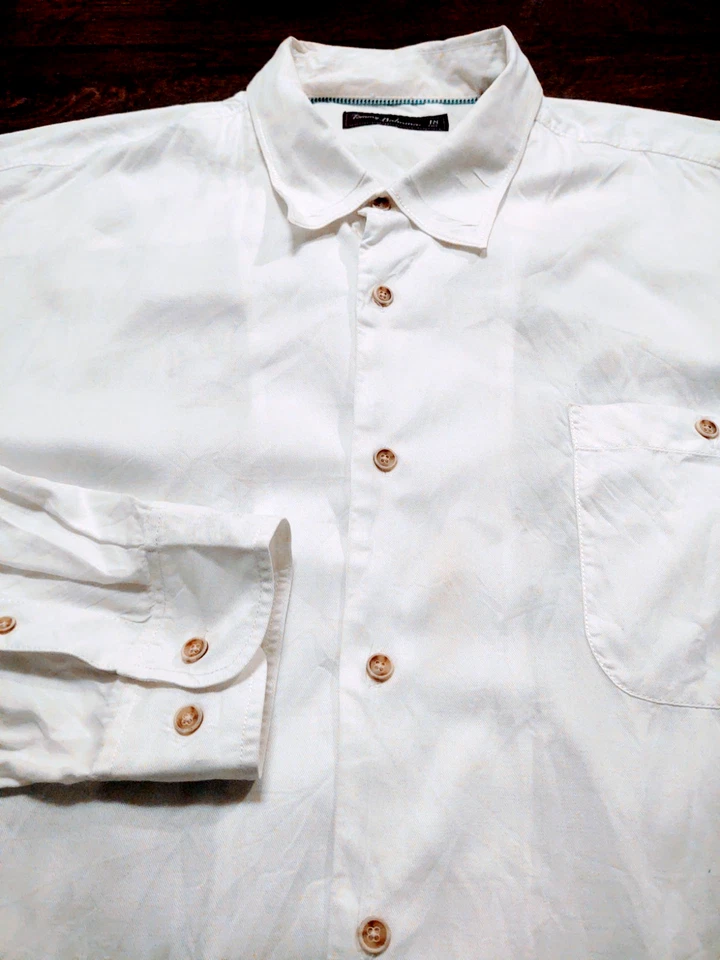 TOMMY BAHAMA гольф 18 Tencel/хлопок 2XL XXL вышитая рубашка в напиток - Изображение 3 из 4