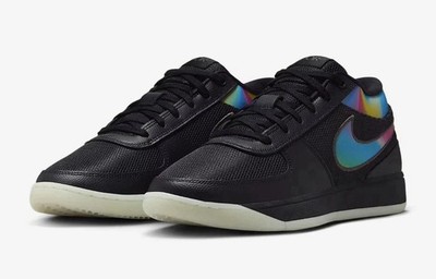 Nike Book 1 Night Men's Low Top Lace Up Sneakers Black Multicolor Swoosh