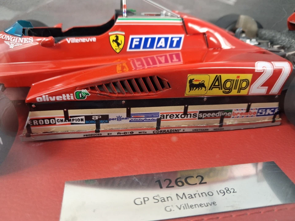 BBR Ferrari 126 C2 Villeneuve San Marino 1982 1/18 BBRP1894BDIRTY ONLY 18 PCs - Immagine 3 di 4