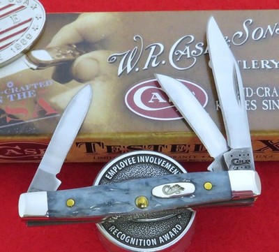 Case XX 6333 3 Blade Stockman Knife 2011 Gray Bone MIB Original Box! NR ...