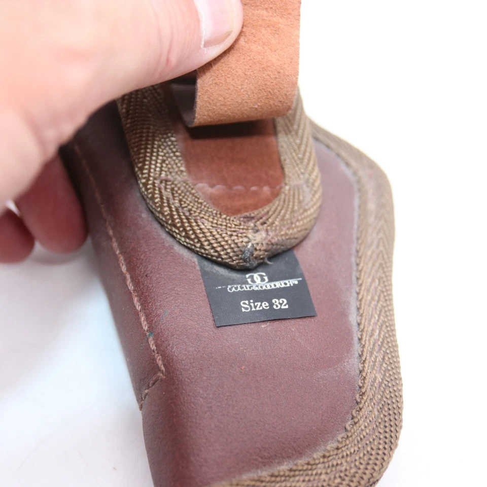 Funda De Colección Gould & Goodrich Talla 32 Cuero Marrón Nailon Diestro Hecha en EE. UU. Foto 4 de 4