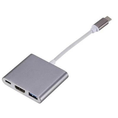 3-in-1 USB-C to HDMI Hub, USB 3.0 Docking Station for MacBook Air, Type-C Splitt