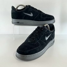 Nike Air Force 1 Low '07 Jewel Black Cool Grey Suede Trainers HQ3827-002 UK 7.5
