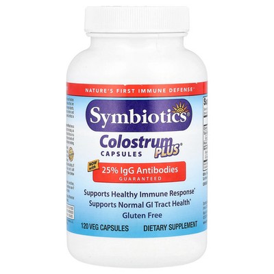 Symbiotics Colostrum Plus 120 Capsules Antibiotic-Free, Gluten-Free