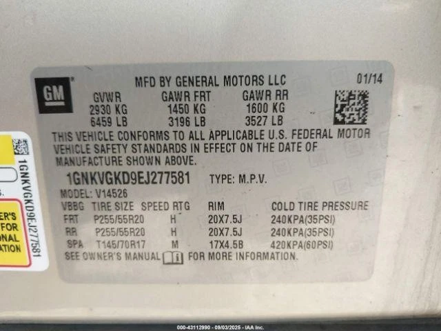 Used Differential Carrier Assembly fits: 2014 Chevrolet Traverse rear Grade A Foto 2 de 4