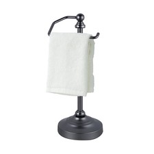 Deluxe Free Standing Countertop Fingertip Towel Holder Stand Black Nickel