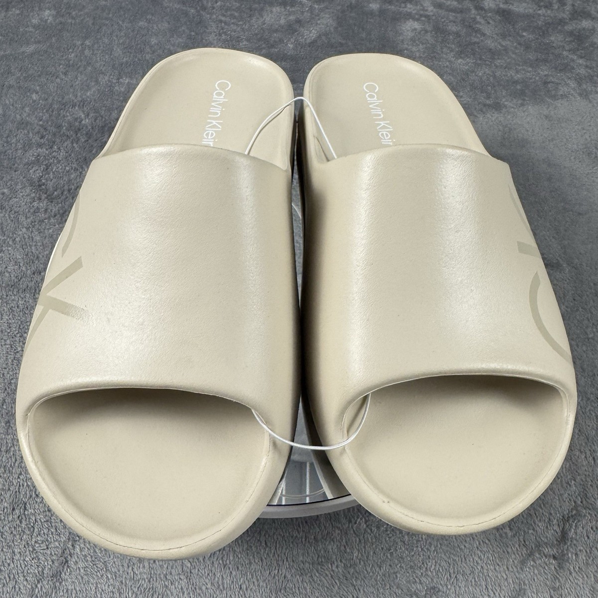 Calvin Klein Sandals Slides Beige Men\'s Size 8 Amazon.com | Calvin Klein Aydinn Light Natural 13 M | Slides main image 2
