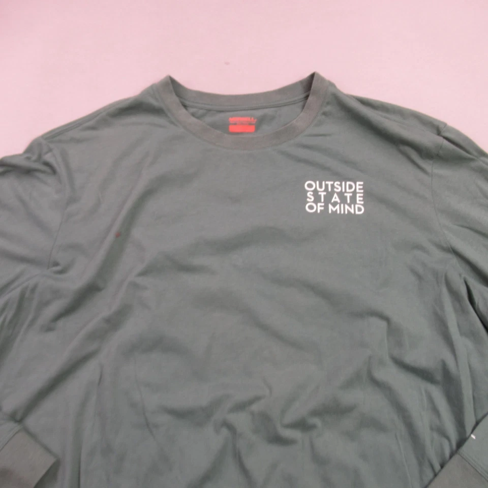 Camisa Merrell Para Hombres 2XL Cuello Redondo Manga Larga Ligera Exterior Verde Foto 3 de 4