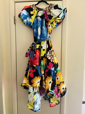 Christopher John Rogers Bloomcore Fairycore Frida Kahlo Ruffle Party Dress Xs