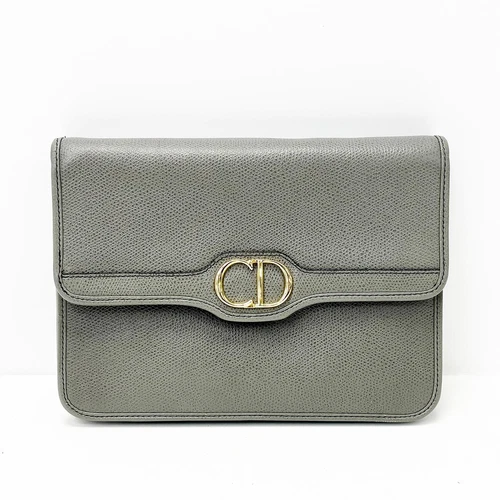 Petit sac bandoulière bandoulière Dior gris logo CD chaîne dorée 4VDIB33477 104436537