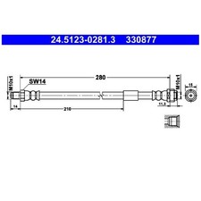2x Bremsschlauch hinten für Mercedes SL R129 SLK R170 R171 | 578702