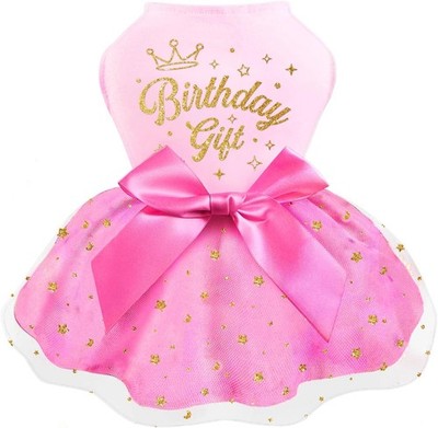 Birthday Dog Dress, Princess Dress Tulle Puppy Skirt Doggie Medium, Pink |  eBay