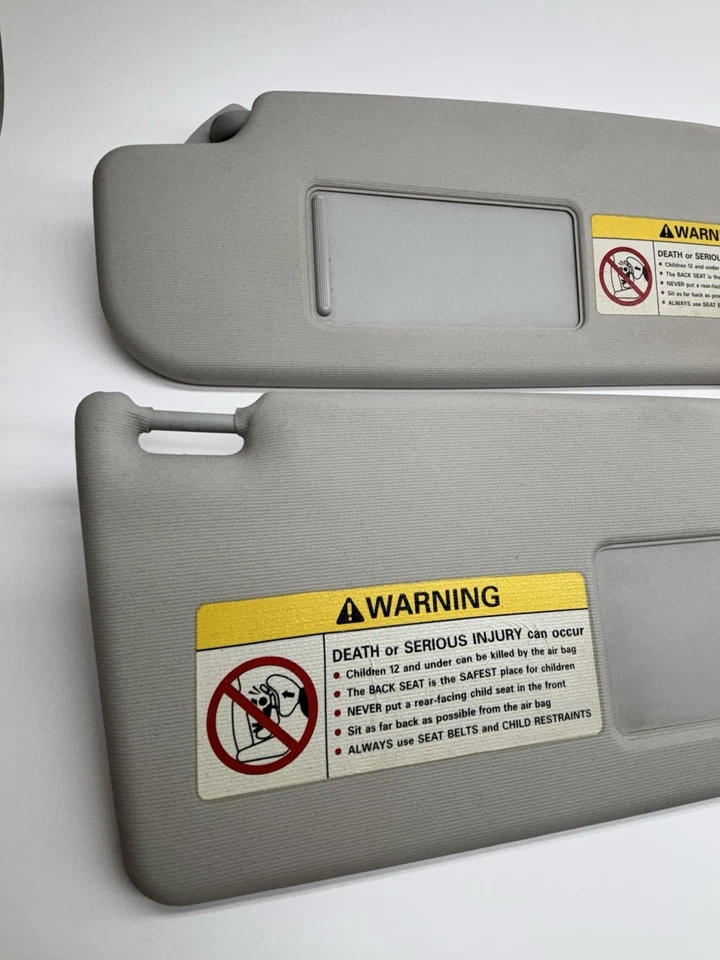 2000-2005 Volkswagen Jetta driver esquerdo e passageiro direito conjunto Sunvisor fabricante de equipamento original. - Imagem 2 de 4