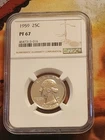 1959 Washington SILVER Quarter, NGC graded PF67