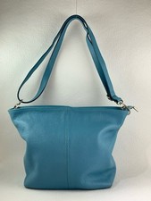 Borsa a tracolla donna LiaTalia Adal blu cielo pelle grana morbida taglia media