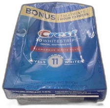 Crest 3D Whitestrips Glamorous White Plus Level 11 Whiter 32 Strips 14 Treatment
