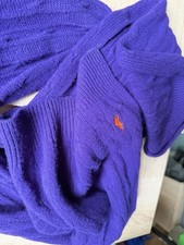Polo Ralph Lauren Schal Lila im Zopfdesign