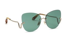 ROBERTO CAVALLI SRC062 594Y SHINY LIGHT GOLD GREEN AUTHENTIC SUNGLASSES