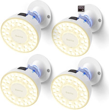 Orbgrow OG03C Rechargeable Puck Grow Light, 4000K, 4 Packs, White