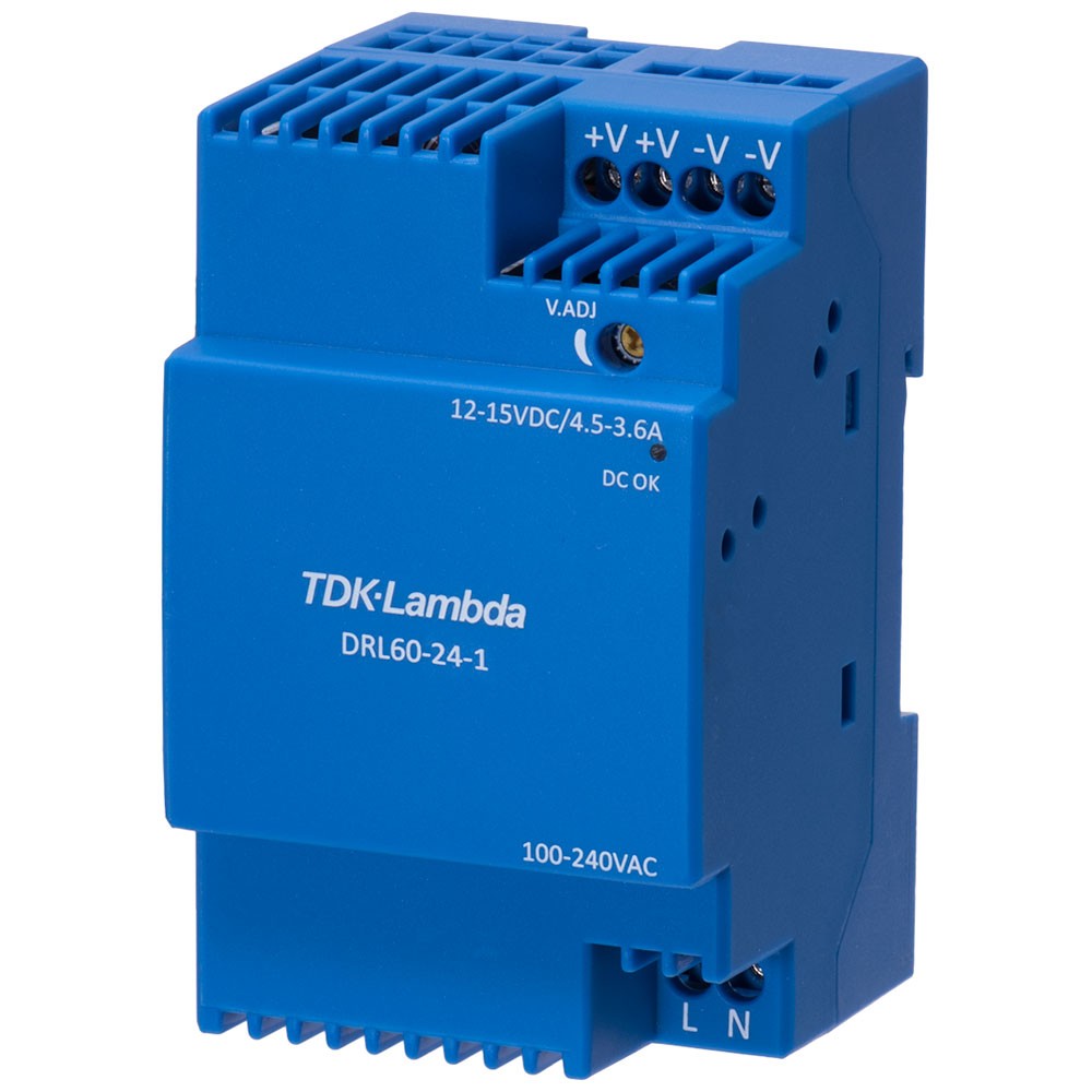 TDK-Lambda DRL-DIN Rail PSU 24V 2.5A 60W Building Automation