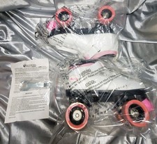NEW LADIES CHICAGO QUAD SPEED ROLLER SKATES WHITE PINK WHEELS - B-100W - SIZE 7